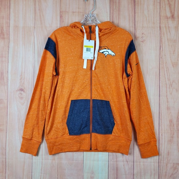 Nike Tops - Nike Womens Sweatshirt Sz Small Orange Denver Broncos Football Full Zip